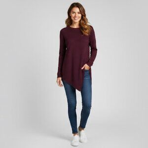 Anthropologie Matty M asymmetrical plum sweater
